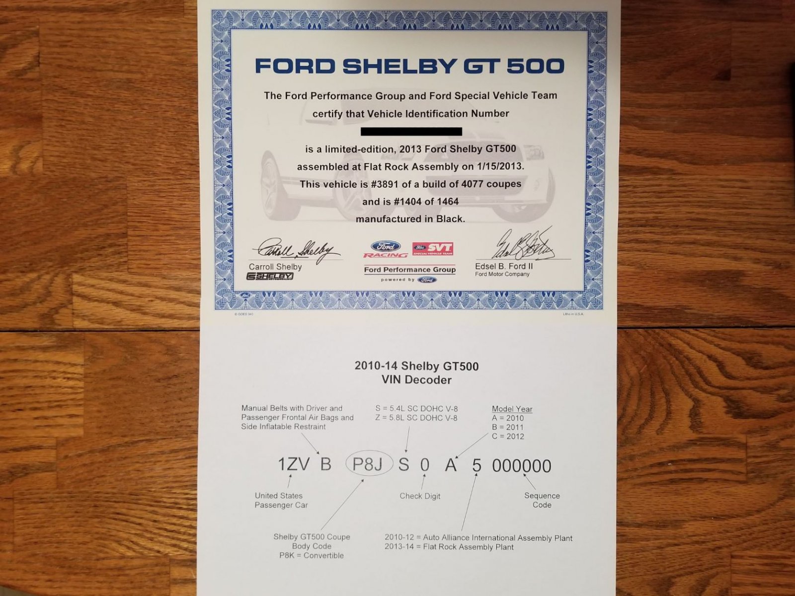 2013 Shelby GT500 Certificate of Authenticity .jpg