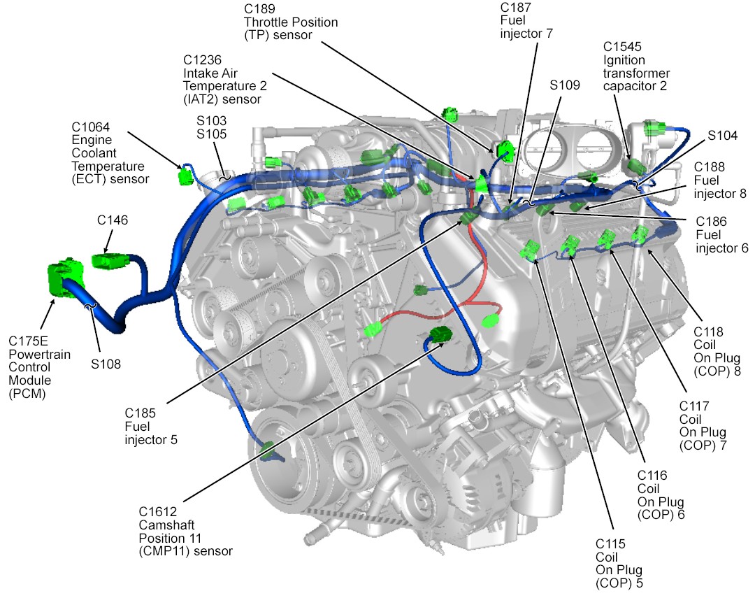 2013/14 GT500 Engine and Transmission & Underhood Wiring Harness Drawings |  SVTPerformance.com  Mustang Ect Wiring Diagram    SVTPerformance.com